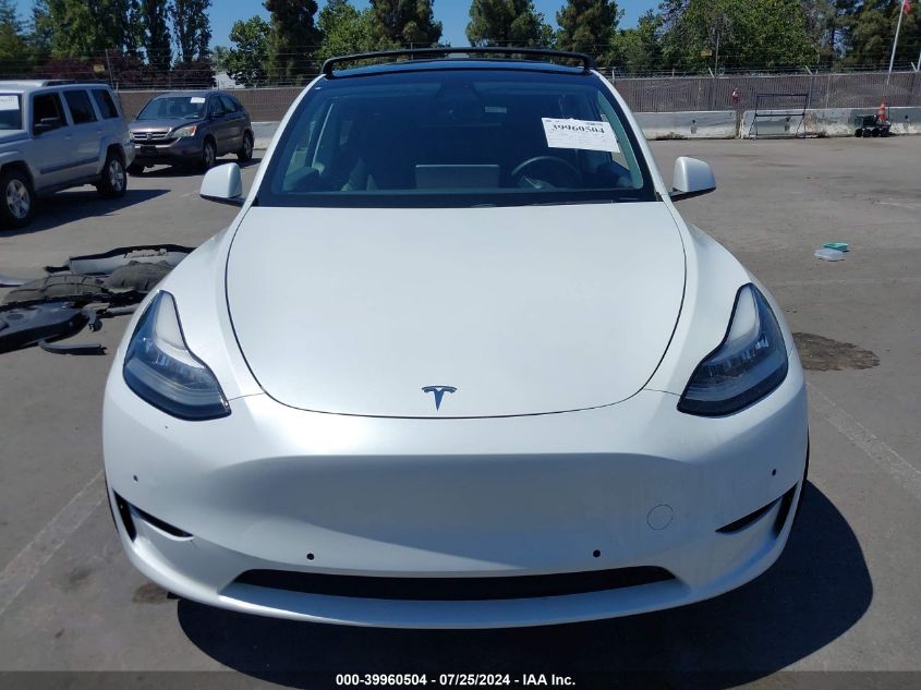 2020 Tesla Model Y Long Range Dual Motor All-Wheel Drive/Performance Dual Motor All-Wheel Drive VIN: 5YJYGDEF1LF058739 Lot: 39960504