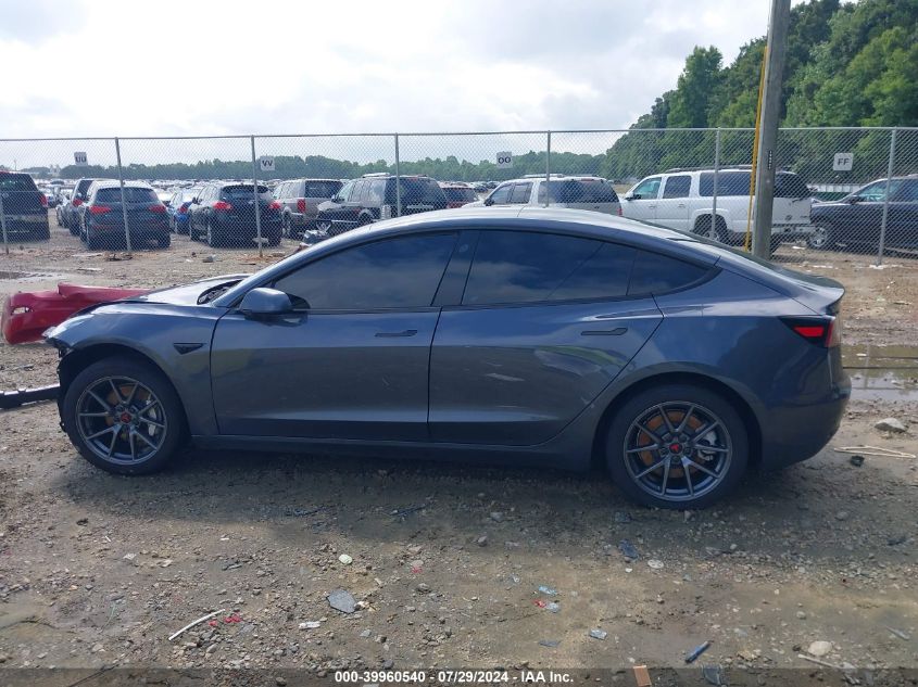 2023 Tesla Model 3 Rear-Wheel Drive VIN: 5YJ3E1EA1PF700899 Lot: 39960540