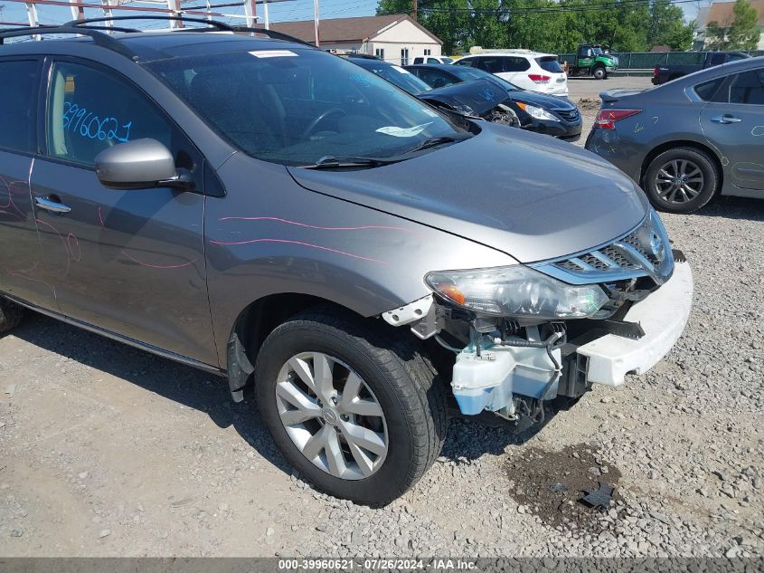 2012 Nissan Murano Sl VIN: JN8AZ1MUXCW113733 Lot: 39960621