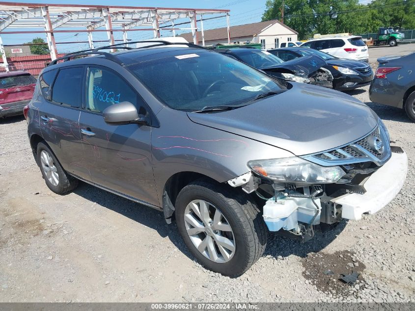 2012 Nissan Murano Sl VIN: JN8AZ1MUXCW113733 Lot: 39960621