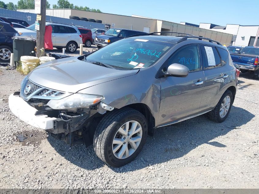 2012 Nissan Murano Sl VIN: JN8AZ1MUXCW113733 Lot: 39960621