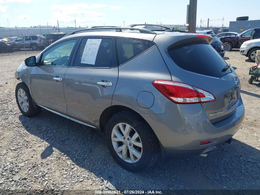 2012 Nissan Murano Sl VIN: JN8AZ1MUXCW113733 Lot: 39960621