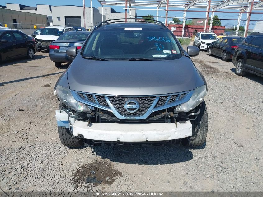 2012 Nissan Murano Sl VIN: JN8AZ1MUXCW113733 Lot: 39960621