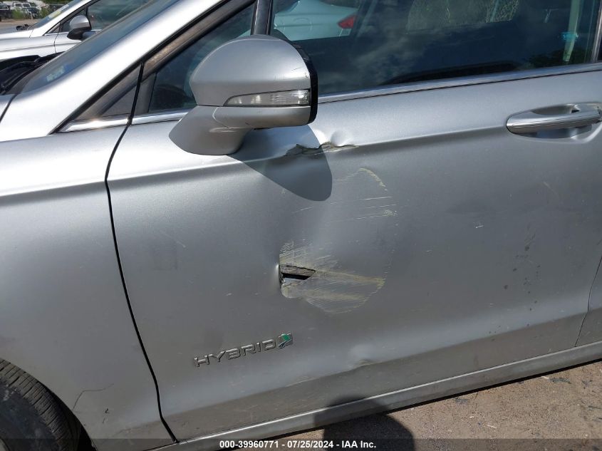 2013 Ford Fusion Se Hybrid VIN: 3FA6P0LU1DR229268 Lot: 39960771