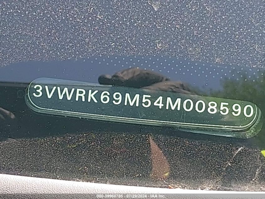 2004 Volkswagen Jetta Gl VIN: 3VWRK69M54M008590 Lot: 39960785