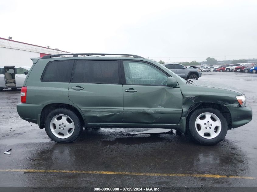 2005 Toyota Highlander Limited V6/V6 VIN: JTEEP21A250086838 Lot: 39960900