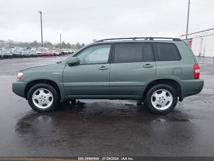 2005 Toyota Highlander Limited V6/V6 VIN: JTEEP21A250086838 Lot: 39960900