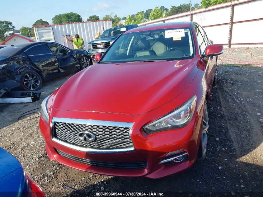 2014 Infiniti Q50 Premium/Sport VIN: JN1BV7AR2EM703750 Lot: 39960944