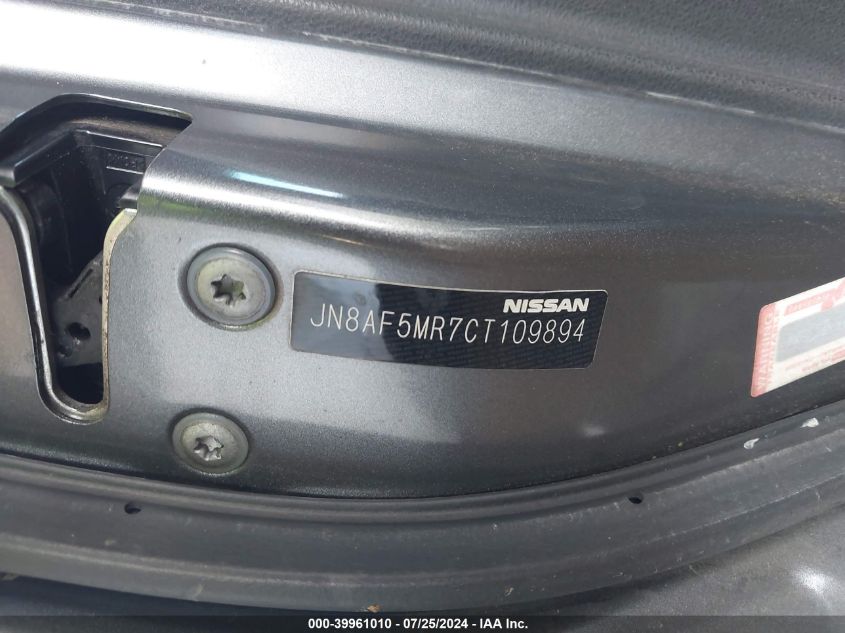 2012 Nissan Juke Sl VIN: JN8AF5MR7CT109894 Lot: 39961010