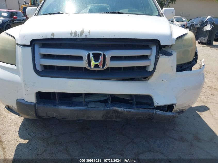 2006 Honda Pilot Ex VIN: 5FNYF28556B023734 Lot: 39961021