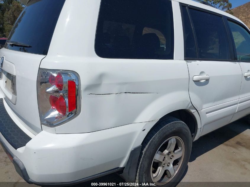 2006 Honda Pilot Ex VIN: 5FNYF28556B023734 Lot: 39961021