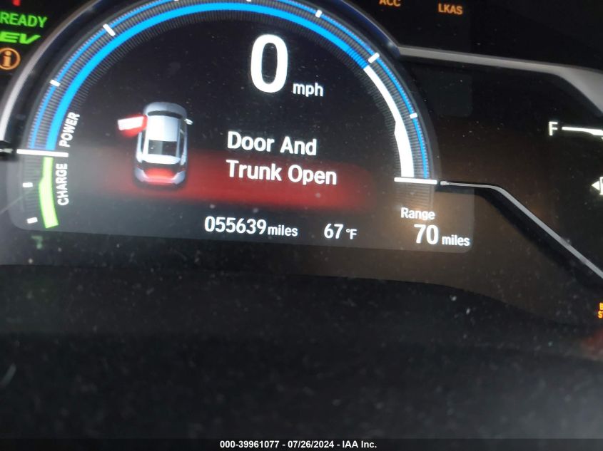 2018 Honda Clarity Plug-In Hybrid VIN: JHMZC5F16JC015709 Lot: 39961077