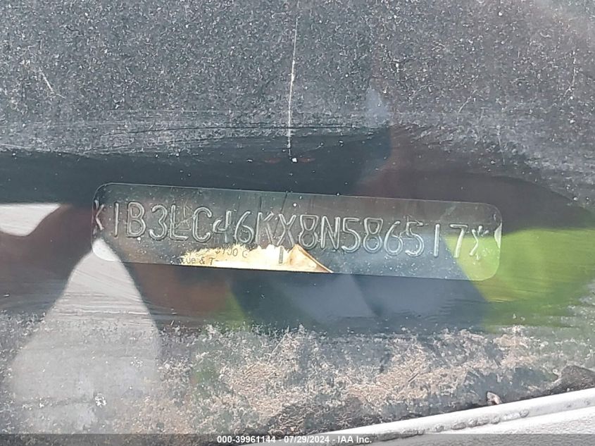 2008 Dodge Avenger Se VIN: 1B3LC46KX8N586517 Lot: 39961144