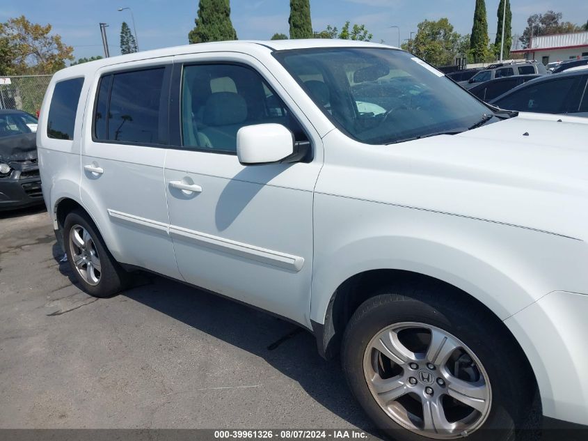 2013 Honda Pilot Ex-L VIN: 5FNYF4H57DB017118 Lot: 39961326