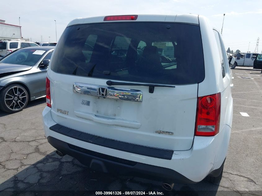 2013 Honda Pilot Ex-L VIN: 5FNYF4H57DB017118 Lot: 39961326