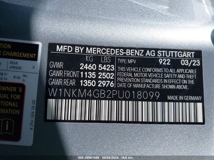 W1NKM4GB2PU018099 2023 Mercedes-Benz Glc 300 Suv