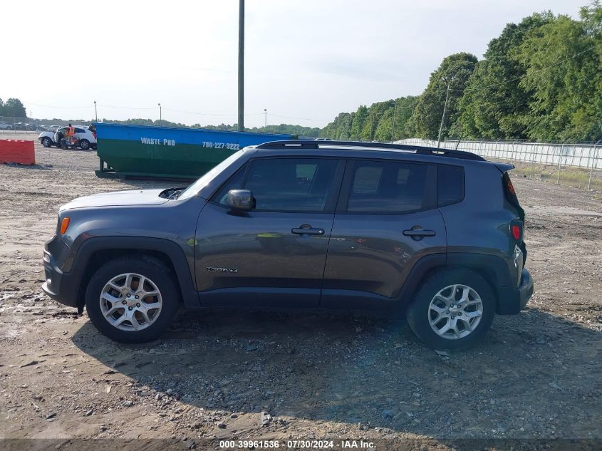 2018 Jeep Renegade Latitude Fwd VIN: ZACCJABB0JPJ53324 Lot: 39961536