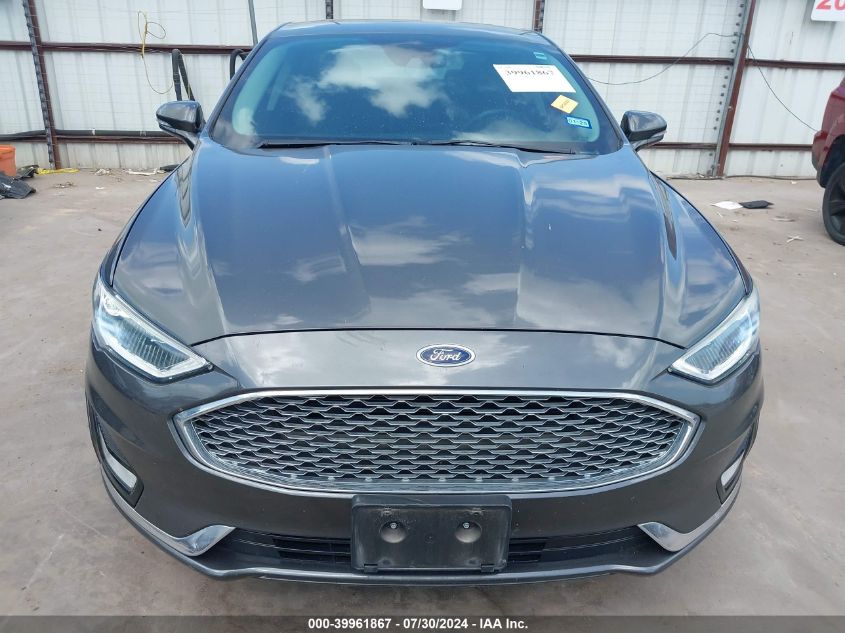 2019 Ford Fusion Hybrid Titanium VIN: 3FA6P0RU5KR106125 Lot: 39961867