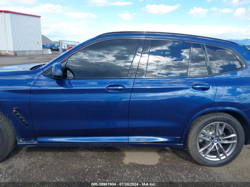 2021 BMW X3 xDrive30I VIN: 5UXTY5C01M9G39764 Lot: 39961904