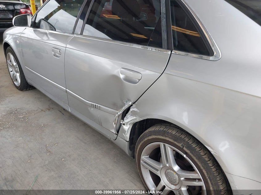 2007 Audi A4 2.0T VIN: WAUAF78E67A036689 Lot: 39961956