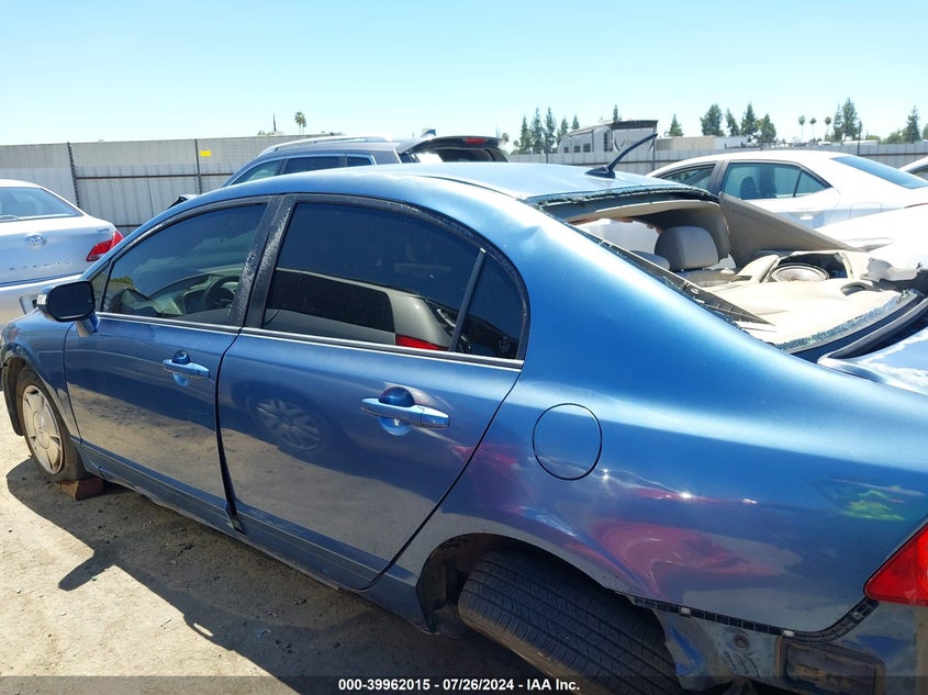 2009 Honda Civic Hybrid VIN: JHMFA36249S006126 Lot: 39962015