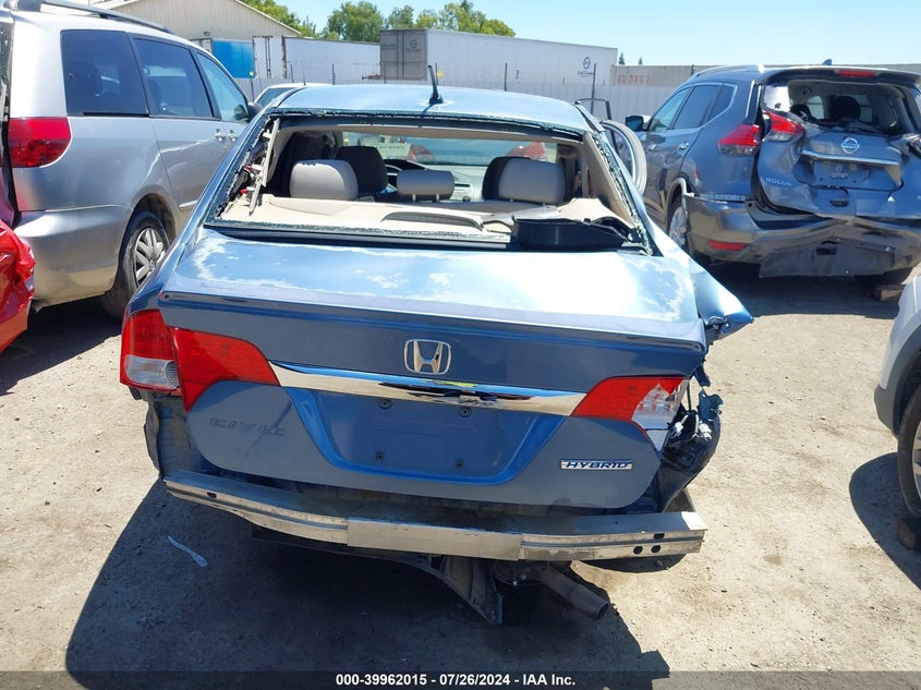 2009 Honda Civic Hybrid VIN: JHMFA36249S006126 Lot: 39962015