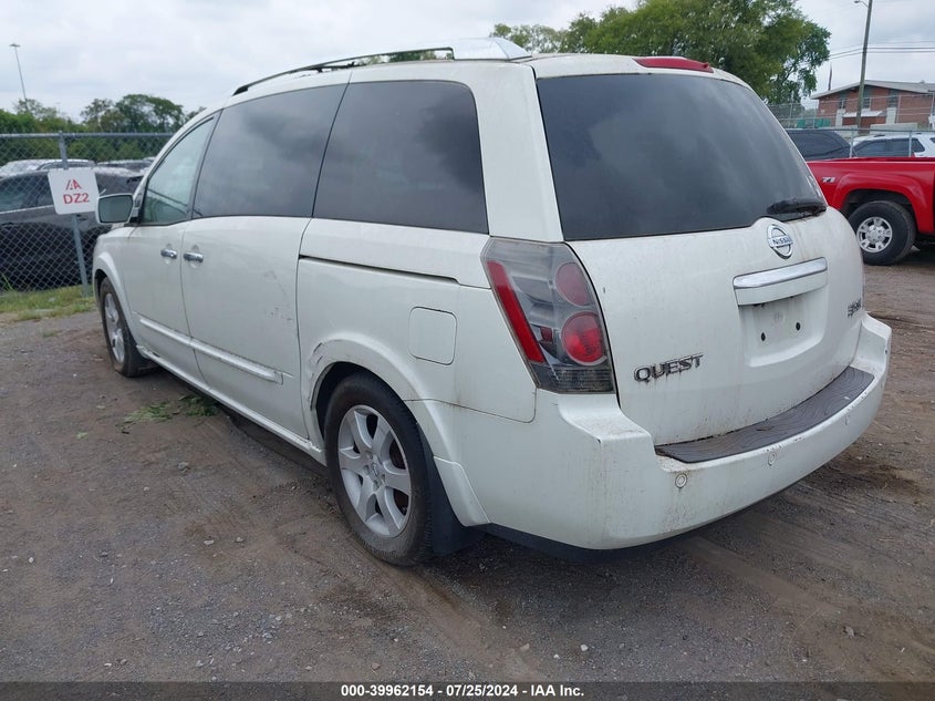 2008 Nissan Quest 3.5 Se VIN: 5N1BV28U78N107649 Lot: 39962154