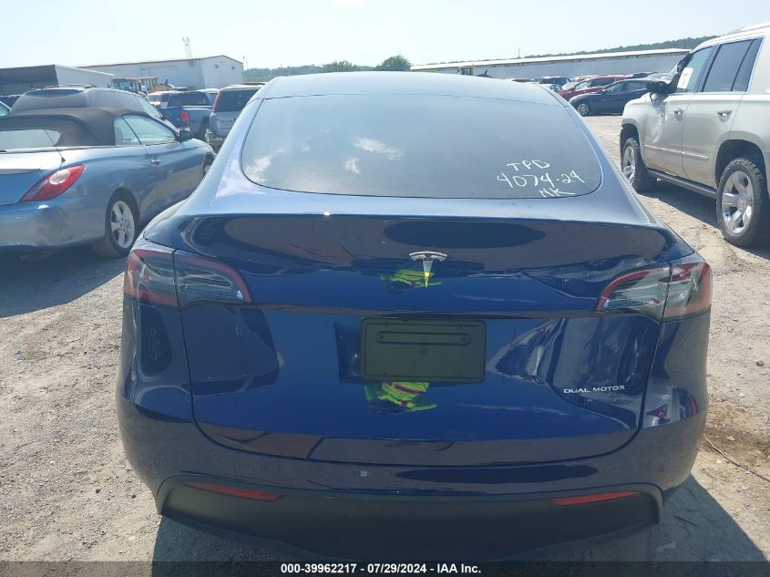 2024 Tesla Model Y Long Range Dual Motor All-Wheel Drive VIN: 7SAYGAEE3RF056797 Lot: 39962217