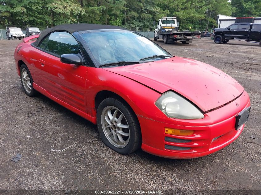 4A3AE85H01E168886 | 2001 MITSUBISHI ECLIPSE SPYDER