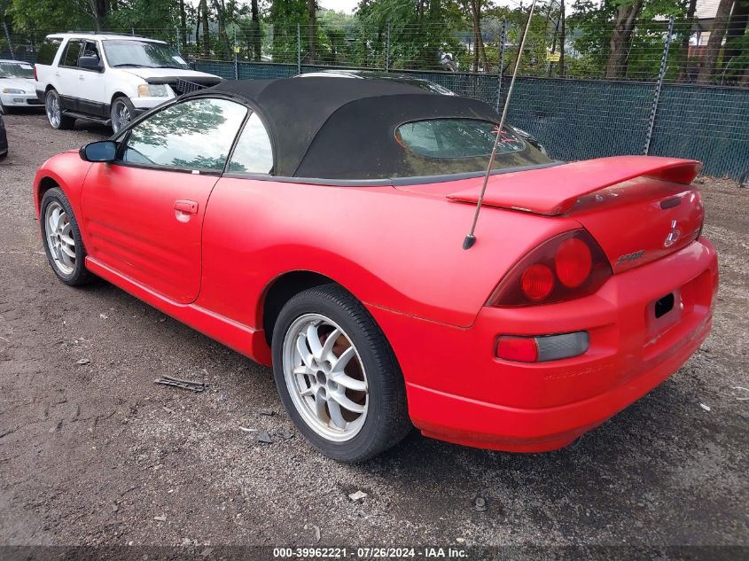 4A3AE85H01E168886 | 2001 MITSUBISHI ECLIPSE SPYDER