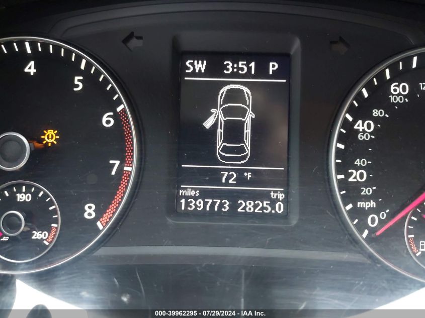 2012 Volkswagen Passat 2.5L Se VIN: 1VWBP7A37CC011504 Lot: 39962295