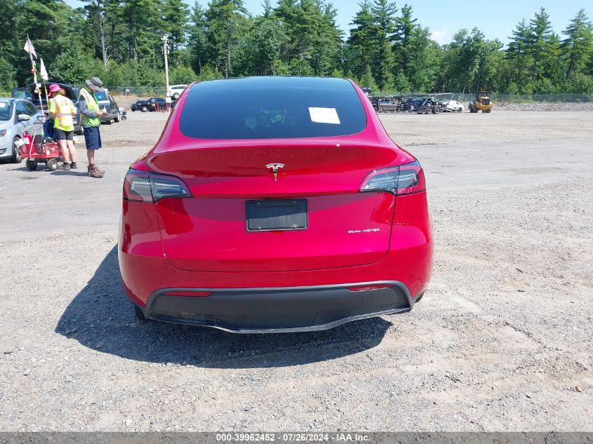 2023 Tesla Model Y Awd/Long Range Dual Motor All-Wheel Drive VIN: 7SAYGDEE6PA025779 Lot: 39962452