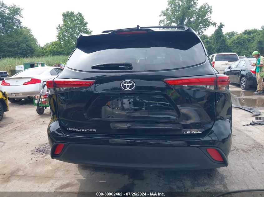 2021 Toyota Highlander Le VIN: 5TDBZRBH5MS158441 Lot: 39962462