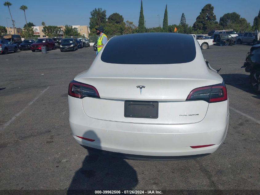 2021 Tesla Model 3 Long Range Dual Motor All-Wheel Drive VIN: 5YJ3E1EB6MF065277 Lot: 39962506