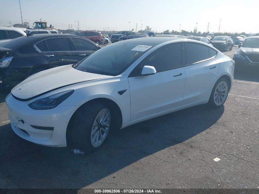 5YJ3E1EB6MF065277 2021 TESLA MODEL 3 - Image 2