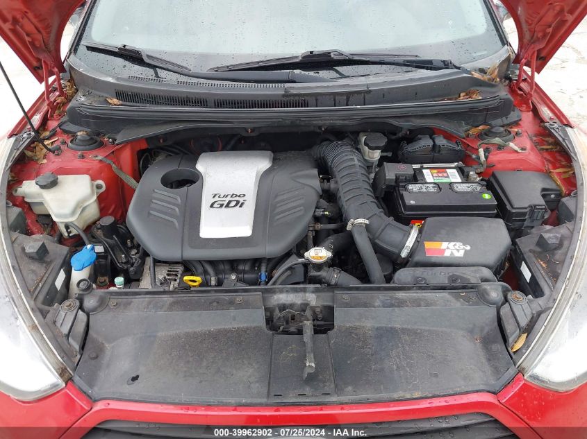 2013 Hyundai Veloster Turbo W/Black VIN: KMHTC6AEXDU107634 Lot: 39962902