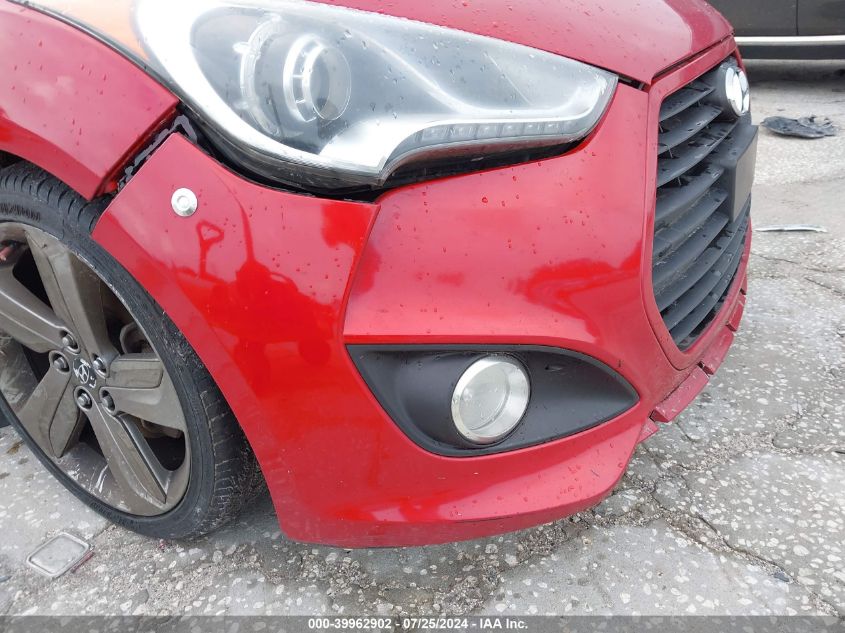 2013 Hyundai Veloster Turbo W/Black VIN: KMHTC6AEXDU107634 Lot: 39962902