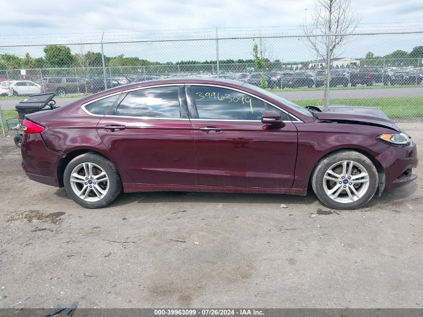 2018 Ford Fusion Se VIN: 3FA6P0HD9JR135157 Lot: 39963099