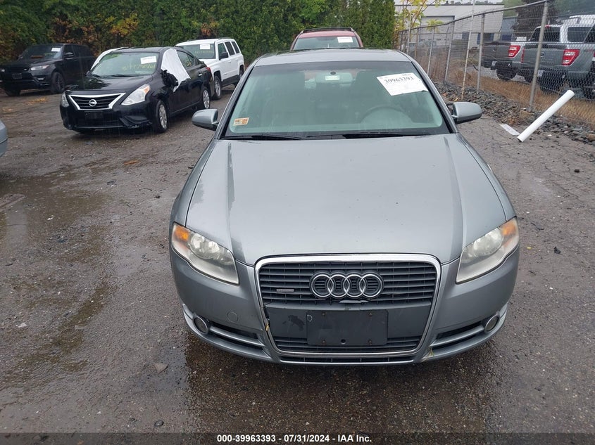 2007 Audi A4 2.0T VIN: WAUDF78E27A217558 Lot: 39963393