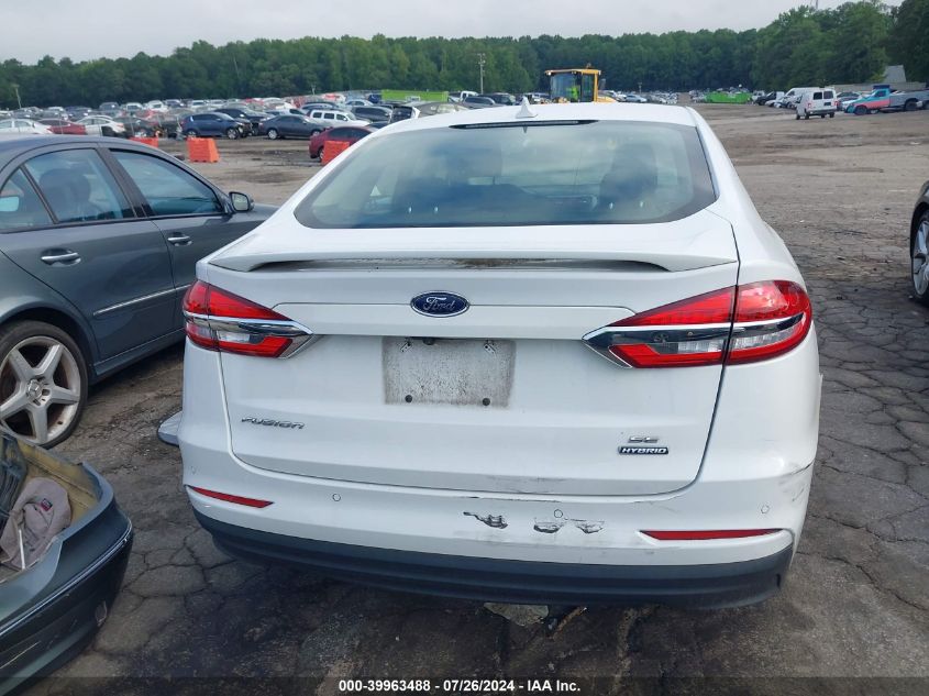 2020 Ford Fusion Hybrid Se VIN: 3FA6P0LU1LR173542 Lot: 39963488