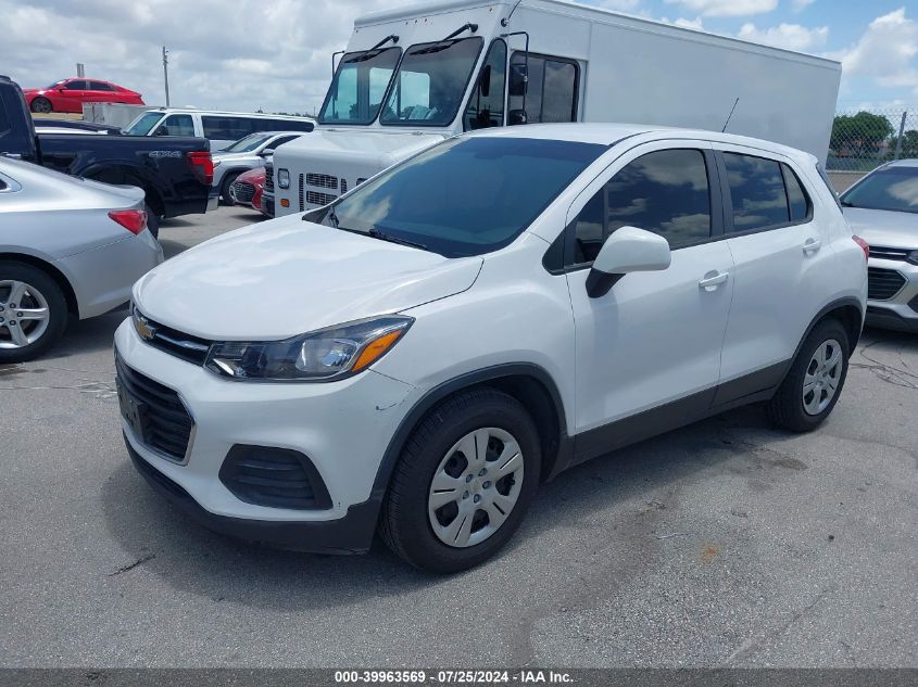 2018 Chevrolet Trax Ls VIN: 3GNCJKSB9JL351182 Lot: 39963569