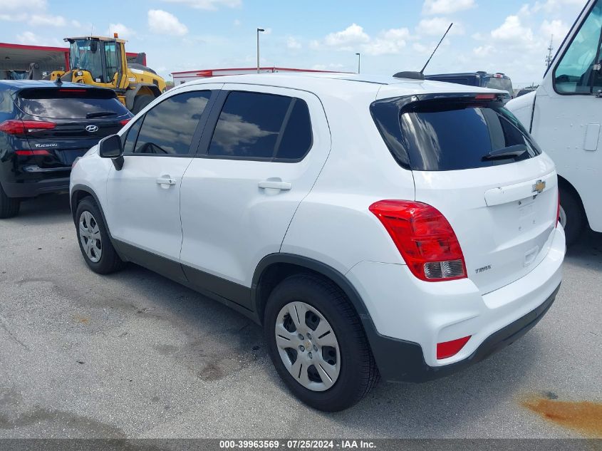 2018 Chevrolet Trax Ls VIN: 3GNCJKSB9JL351182 Lot: 39963569