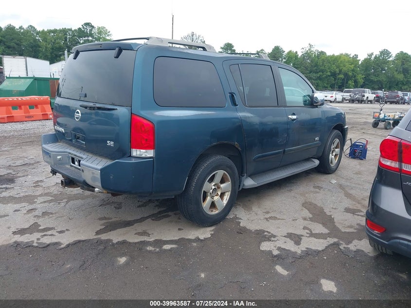 2006 Nissan Armada Se VIN: 5N1AA08B66N716271 Lot: 39963587