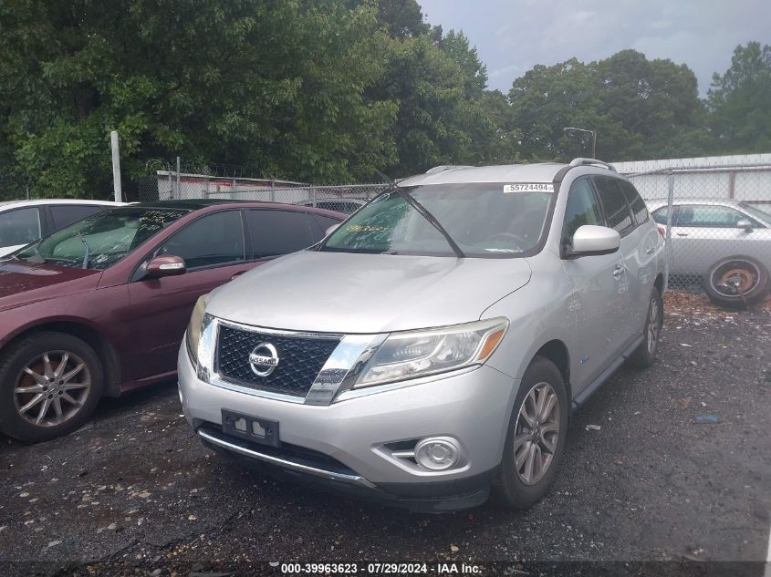 2014 Nissan Pathfinder Hybrid Sv VIN: 5N1CR2MMXEC655828 Lot: 39963623