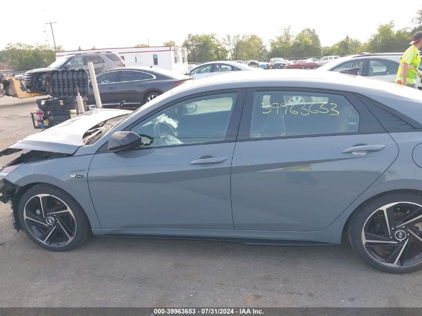 2022 Hyundai Elantra N Line VIN: KMHLR4AF2NU329646 Lot: 39963653