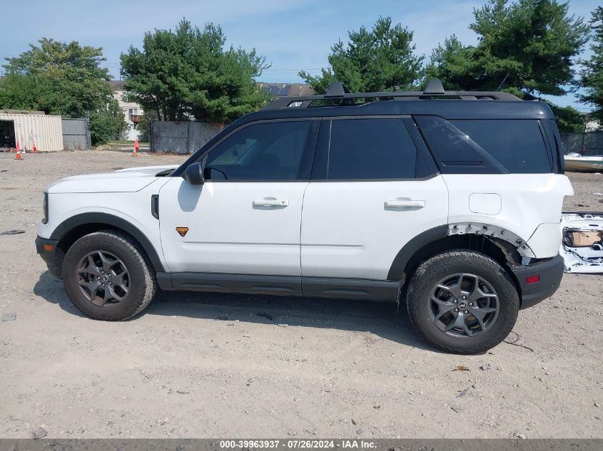 2021 Ford Bronco Sport Badlands VIN: 3FMCR9D94MRA86852 Lot: 39963937