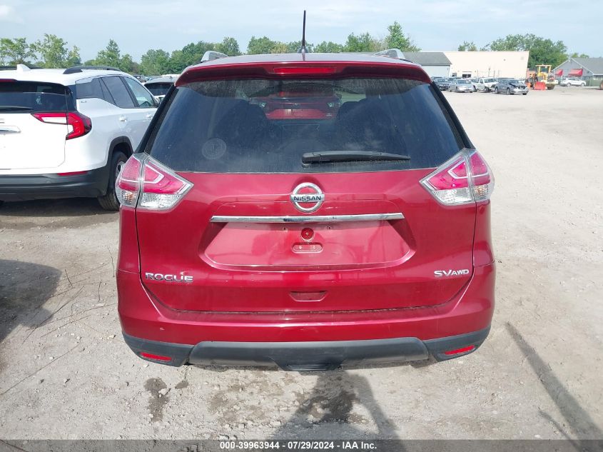 2016 Nissan Rogue Sv VIN: 5N1AT2MV5GC847596 Lot: 39963944