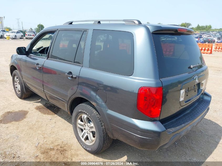 2005 Honda Pilot Ex-L VIN: 5FNYF18515B062684 Lot: 39964076