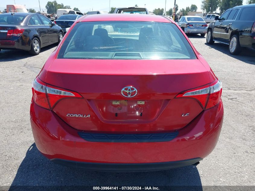 2016 Toyota Corolla Le VIN: 5YFBURHE1GP558568 Lot: 39964141