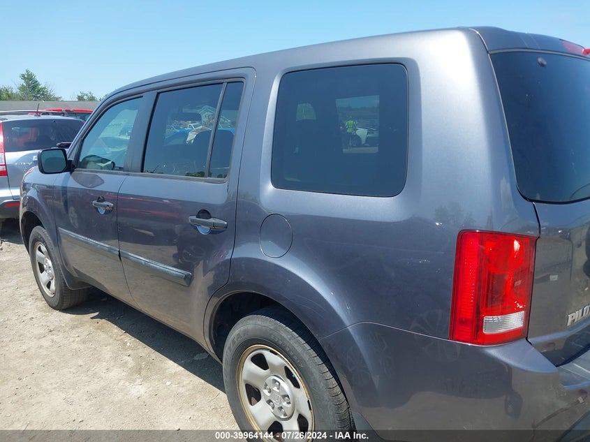 2015 Honda Pilot Lx VIN: 5FNYF4H20FB019186 Lot: 39964144